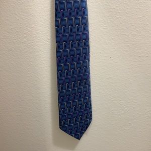 Silk blue tie made in Italy